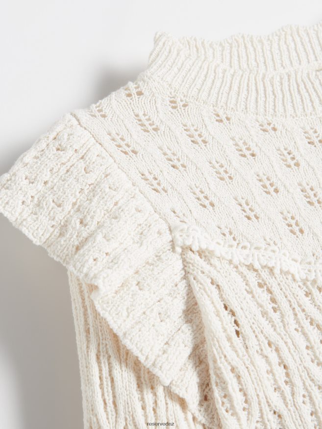 Reserved Women Openwork Jumper P6H08T923 Apparel Nude