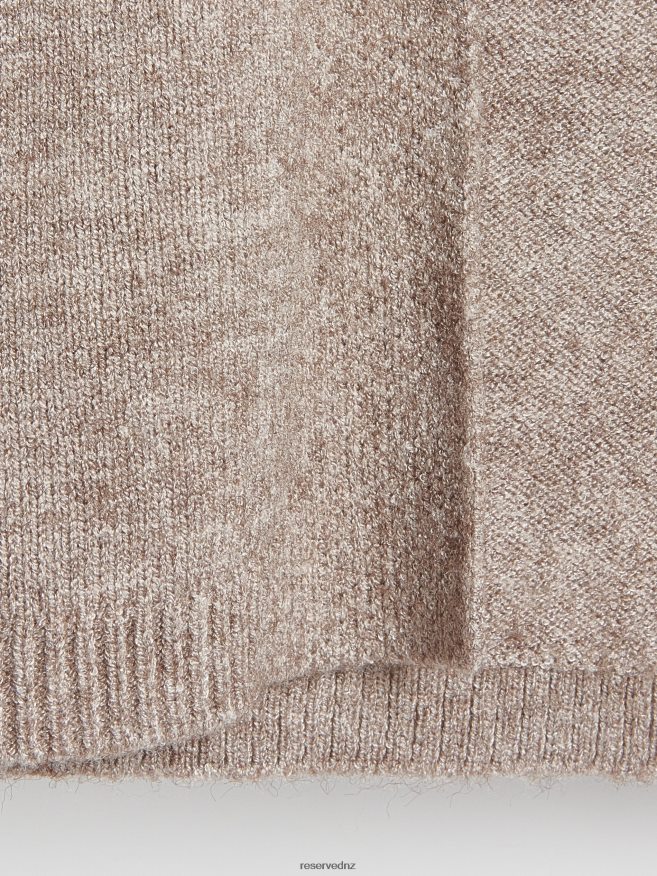 Reserved Women Plain Viscose Rich Cardigan P6H08T903 Apparel Beige