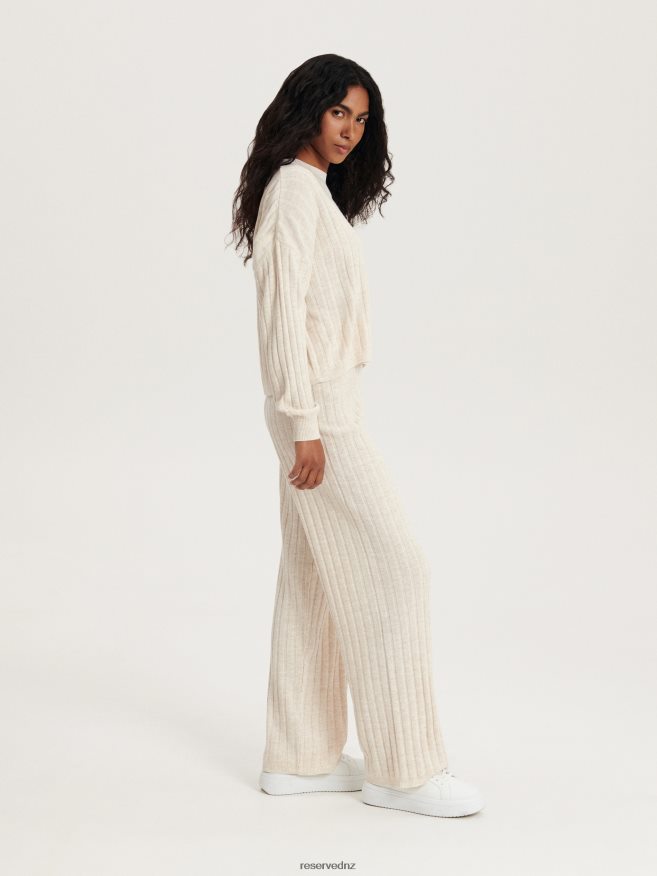 Reserved Women Rib Knit Jumper P6H08T911 Apparel Nude