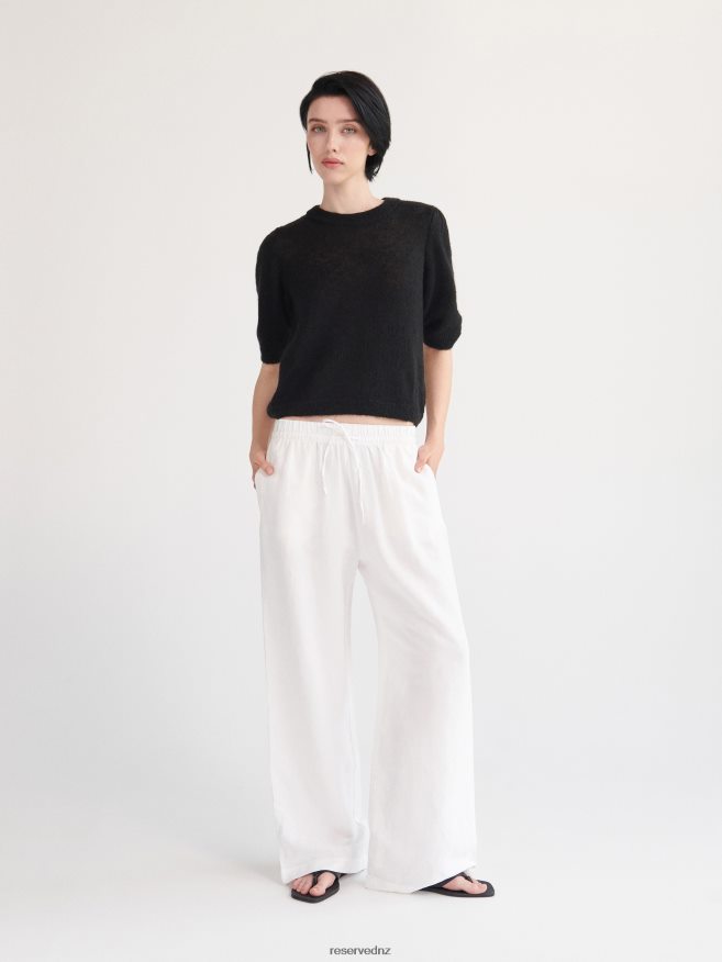 Reserved Women Sweater With Puffy Sleeves P6H08T936 Apparel Black