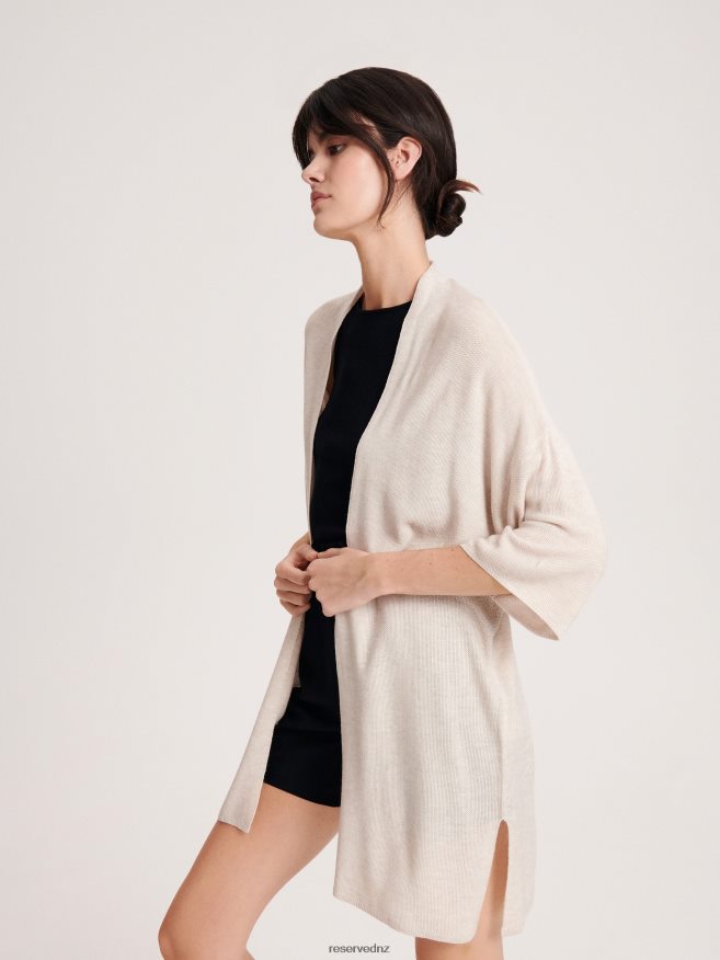 Reserved Women Viscose Blend Cardigan P6H08T919 Apparel Beige