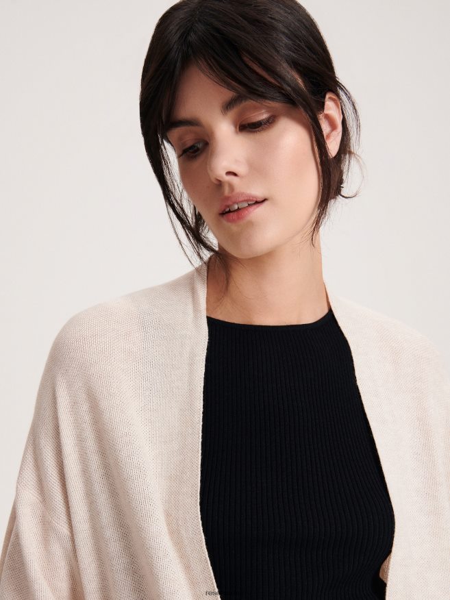 Reserved Women Viscose Blend Cardigan P6H08T919 Apparel Beige