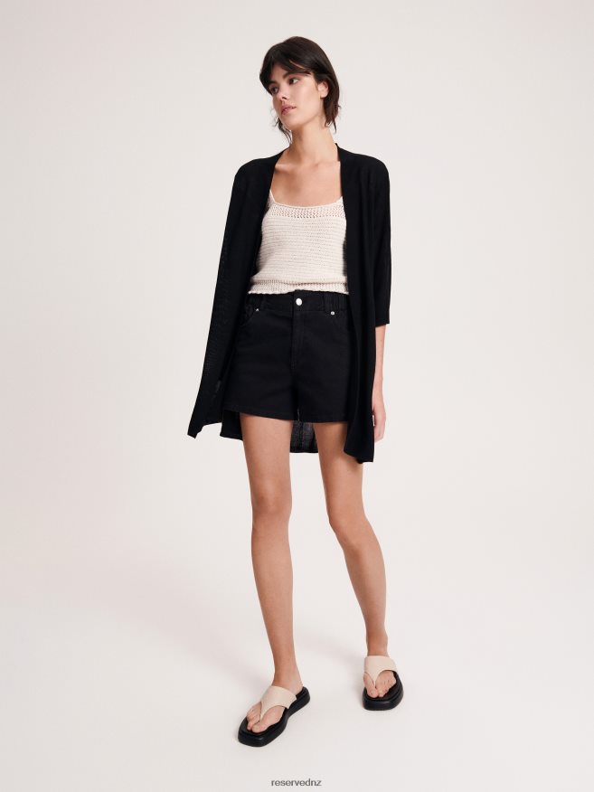 Reserved Women Viscose Blend Cardigan P6H08T920 Apparel Black