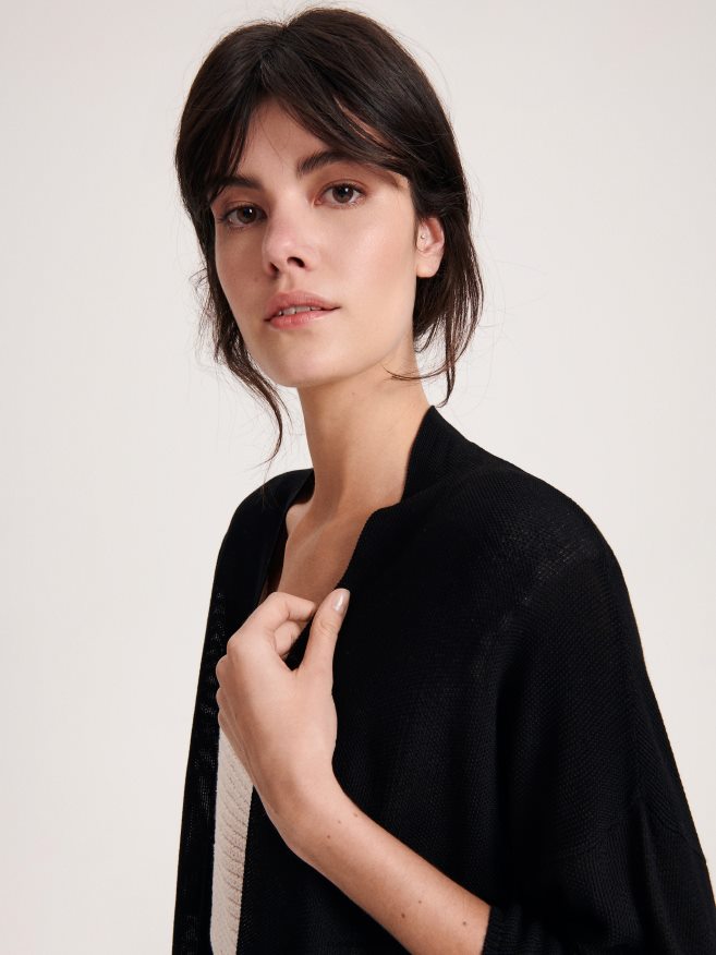 Reserved Women Viscose Blend Cardigan P6H08T920 Apparel Black