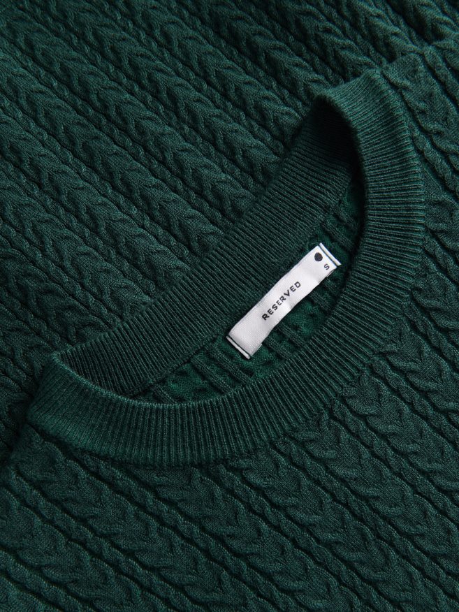 Reserved Women Viscose Rich Jumper P6H08T117 Apparel Dark Green