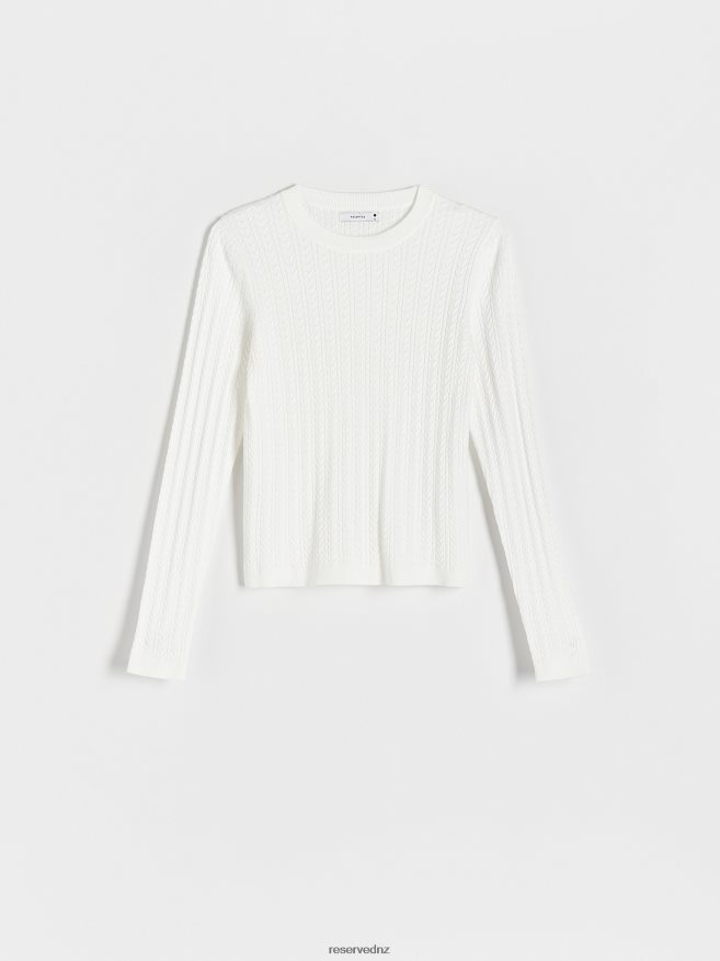 Reserved Women Viscose Rich Jumper P6H08T934 Apparel Cream