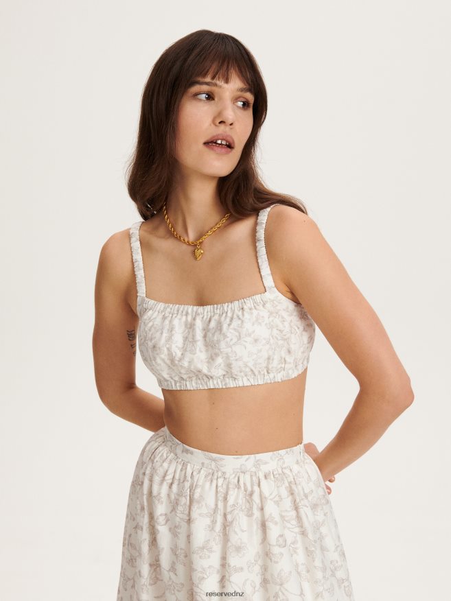 Reserved Women Botanical Pattern Top P6H08T523 Apparel Multicolor