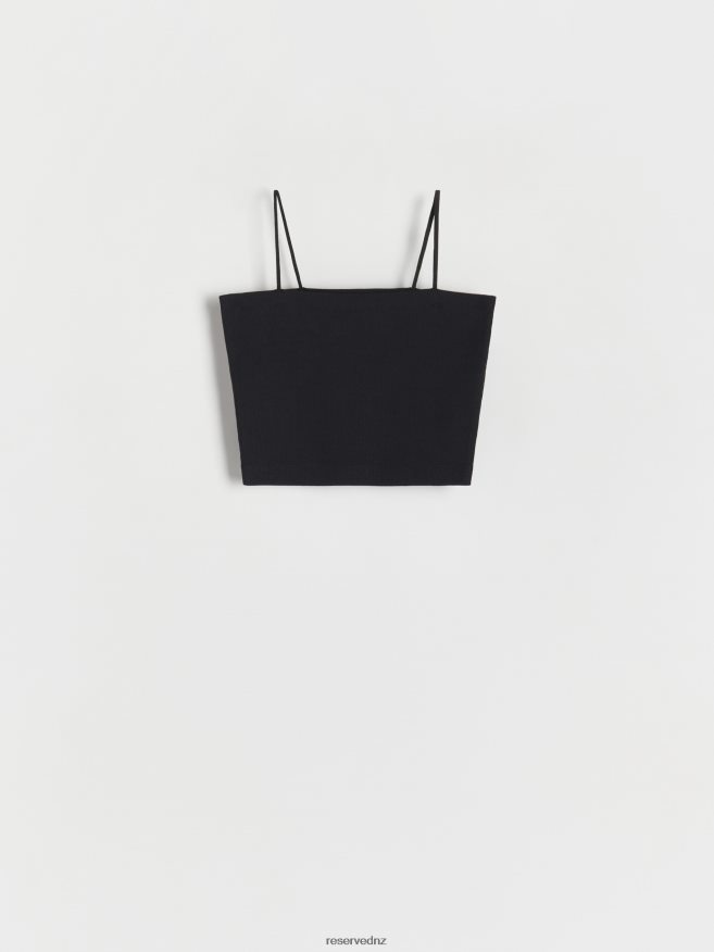 Reserved Women Cami Crop Top P6H08T528 Apparel Black