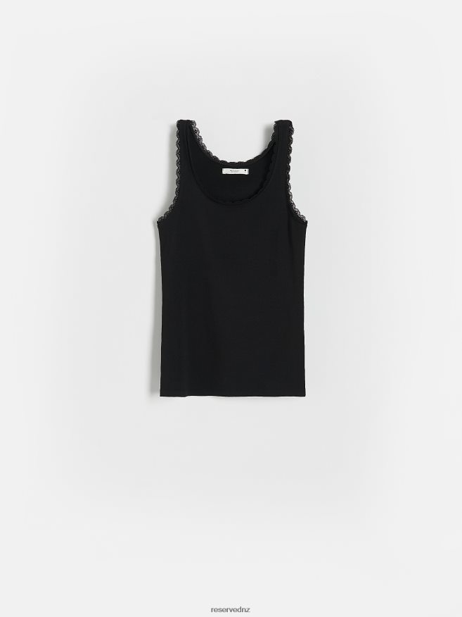 Reserved Women Cami Top P6H08T381 Apparel Black