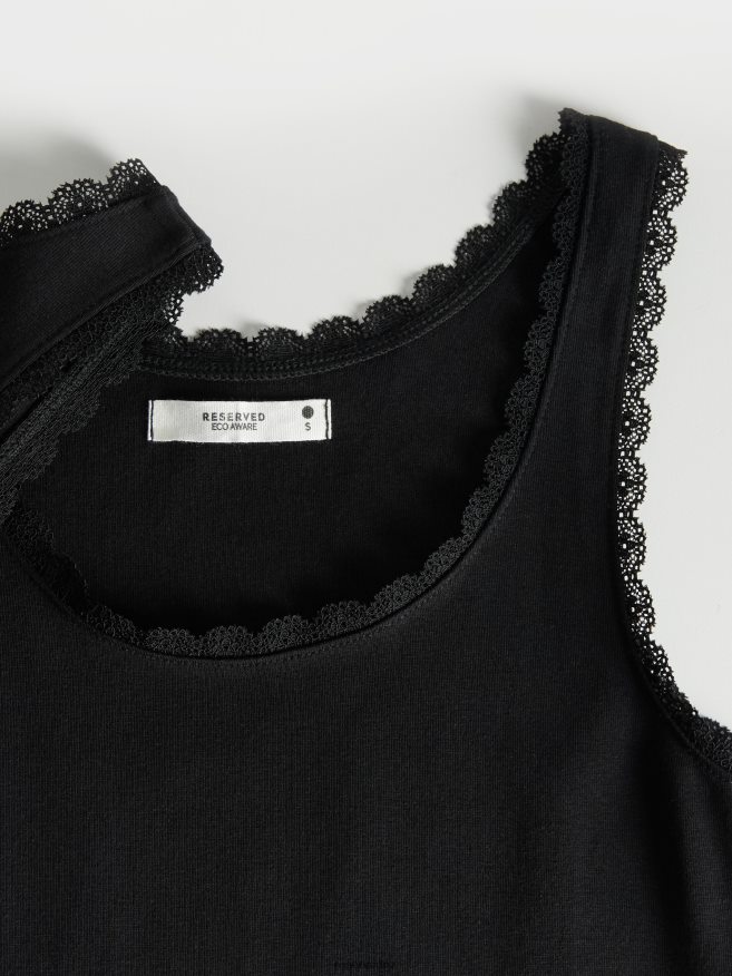 Reserved Women Cami Top P6H08T381 Apparel Black