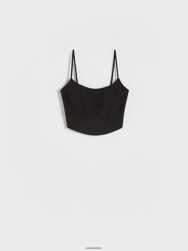 Reserved Women Corset Top P6H08T362 Apparel Black