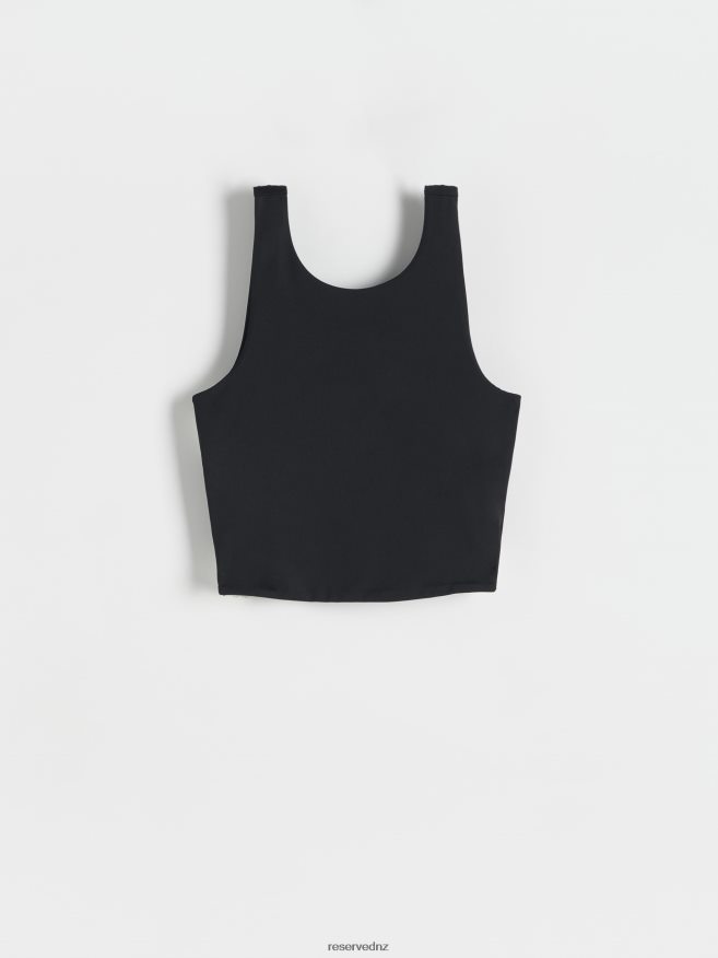 Reserved Women Crop Top P6H08T510 Apparel Black