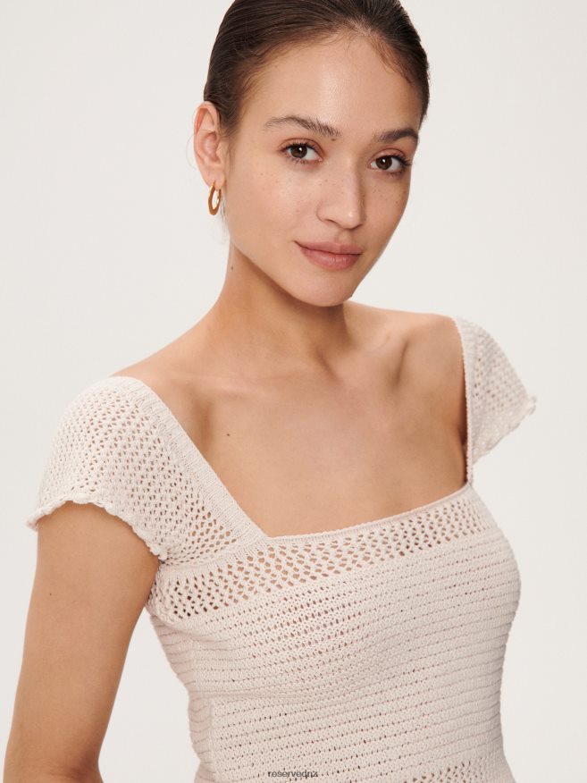 Reserved Women Jersey Crop Top P6H08T327 Apparel Nude