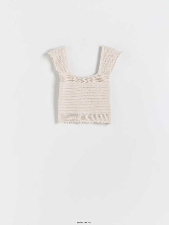 Reserved Women Jersey Crop Top P6H08T327 Apparel Nude