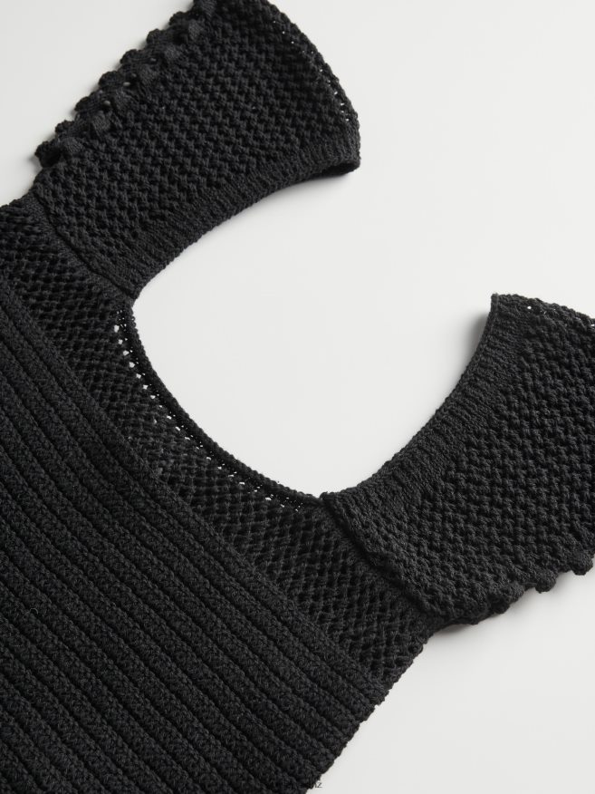 Reserved Women Jersey Crop Top P6H08T328 Apparel Black