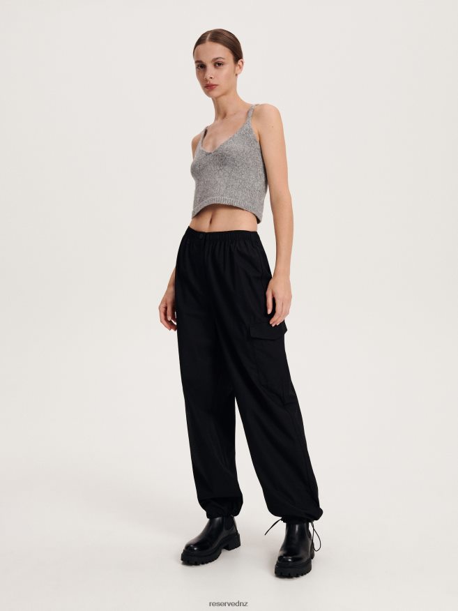 Reserved Women Knitted Top P6H08T497 Apparel Light Grey