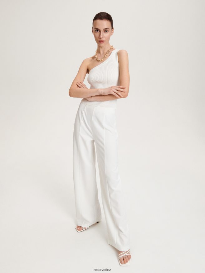 Reserved Women One Shoulder Top P6H08T527 Apparel Cream