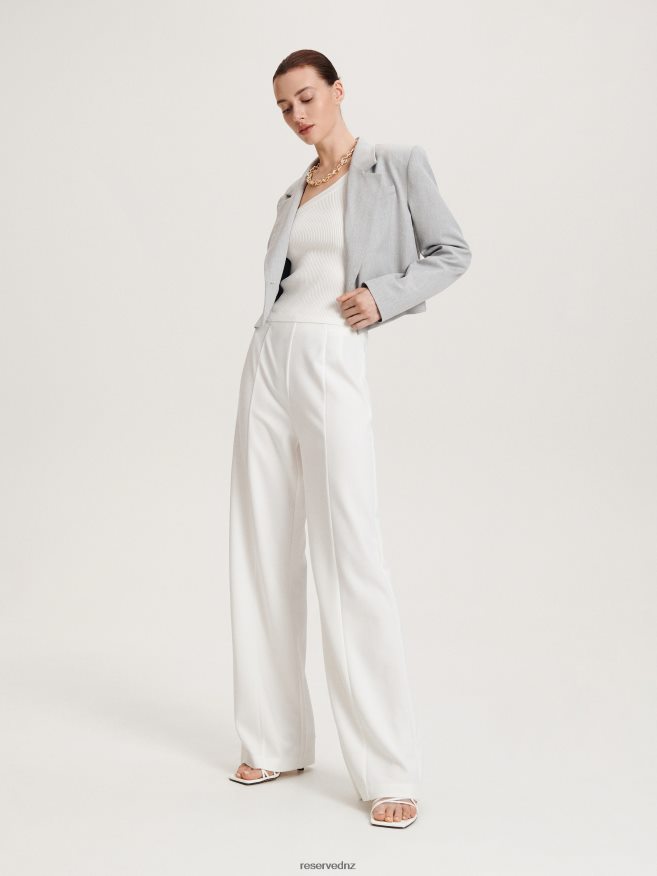 Reserved Women One Shoulder Top P6H08T527 Apparel Cream