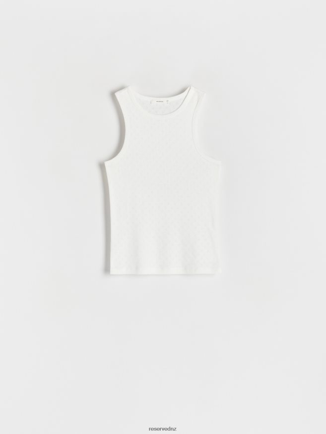 Reserved Women Openwork Top P6H08T374 Apparel White