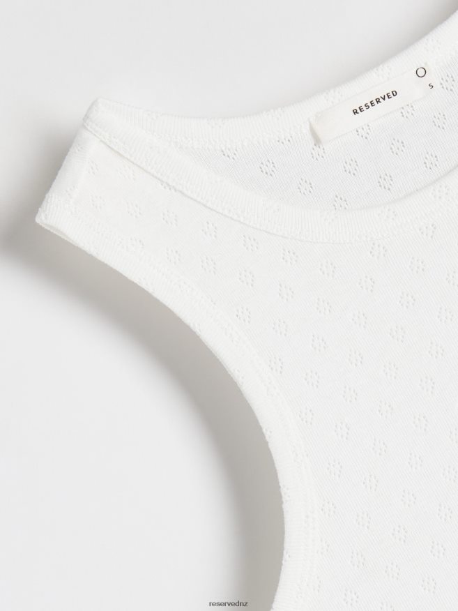 Reserved Women Openwork Top P6H08T374 Apparel White