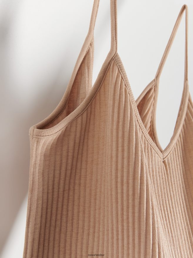 Reserved Women Pleated Jersey Top P6H08T465 Apparel Beige