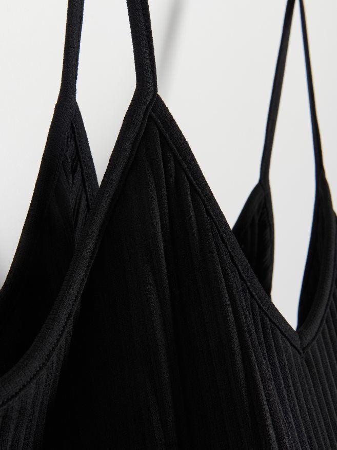 Reserved Women Pleated Jersey Top P6H08T534 Apparel Black