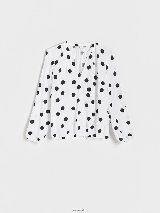 Reserved Women Polka Dot Top P6H08T12 Apparel White
