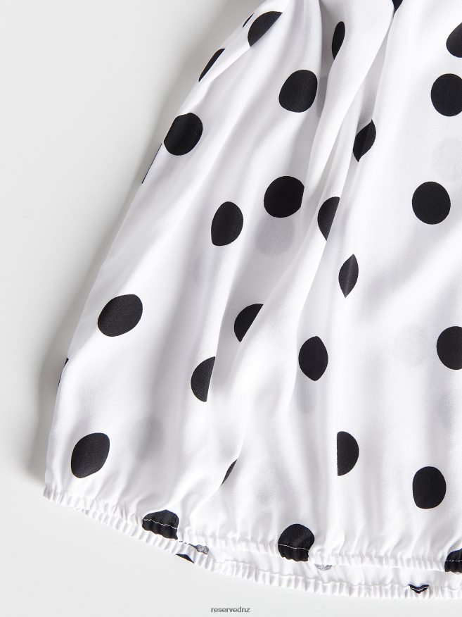 Reserved Women Polka Dot Top P6H08T12 Apparel White