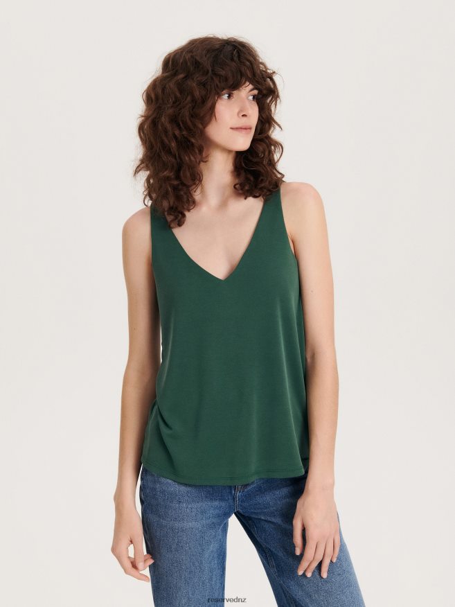 Reserved Women Regular Fit Modal Rich Top P6H08T462 Apparel Green