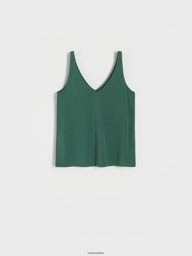 Reserved Women Regular Fit Modal Rich Top P6H08T462 Apparel Green