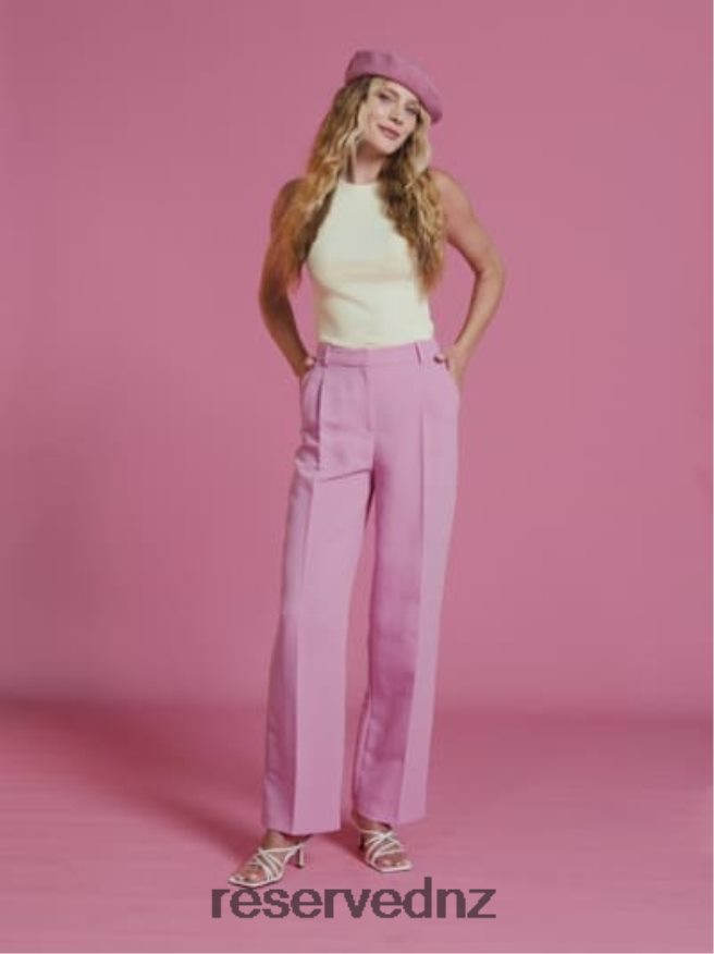 Reserved Women Rib Knit Jersey Top P6H08T490 Apparel Light Yellow