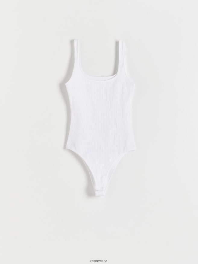 Reserved Women Ribbed Jersey Body P6H08T529 Apparel Cream