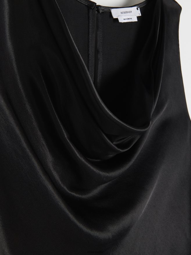 Reserved Women Satin Top P6H08T180 Apparel Black