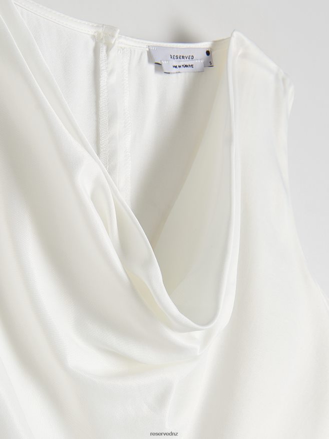 Reserved Women Satin Top P6H08T190 Apparel Cream