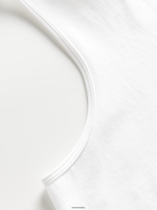 Reserved Women Seamless Jersey Crop Top P6H08T530 Apparel White