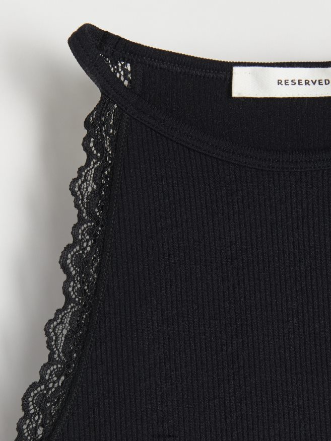 Reserved Women Slim Fit Body P6H08T495 Apparel Black