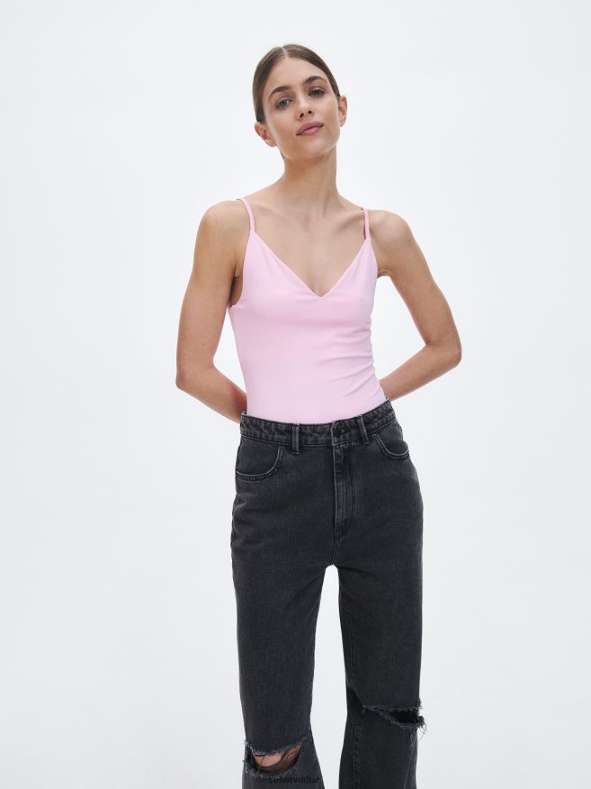 Reserved Women Slim Fit Body P6H08T522 Apparel Pastel Pink