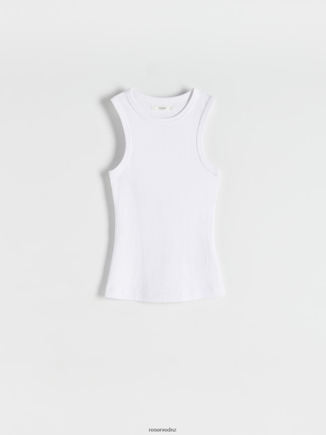 Reserved Women Slim Fit Top P6H08T419 Apparel White