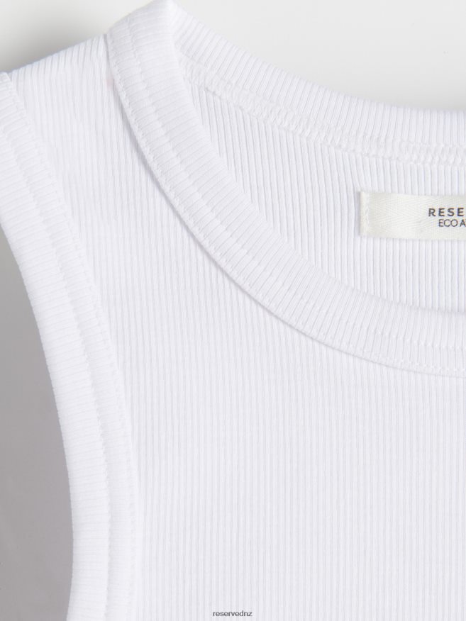 Reserved Women Slim Fit Top P6H08T419 Apparel White