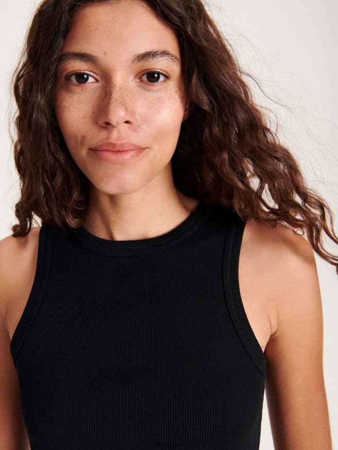 Reserved Women Slim Fit Top P6H08T438 Apparel Black