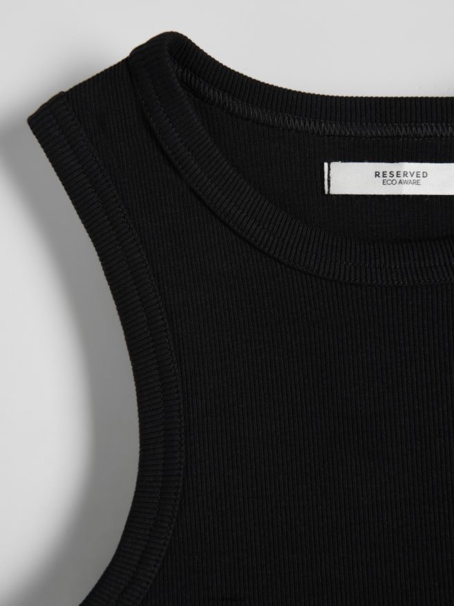 Reserved Women Slim Fit Top P6H08T438 Apparel Black