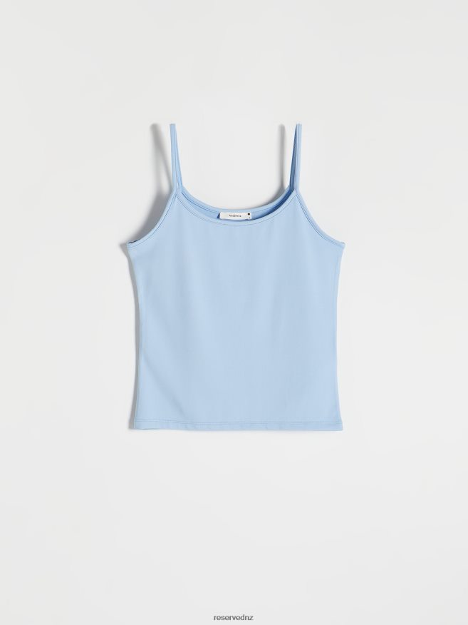 Reserved Women Slim Fit Top P6H08T471 Apparel Pale Blue