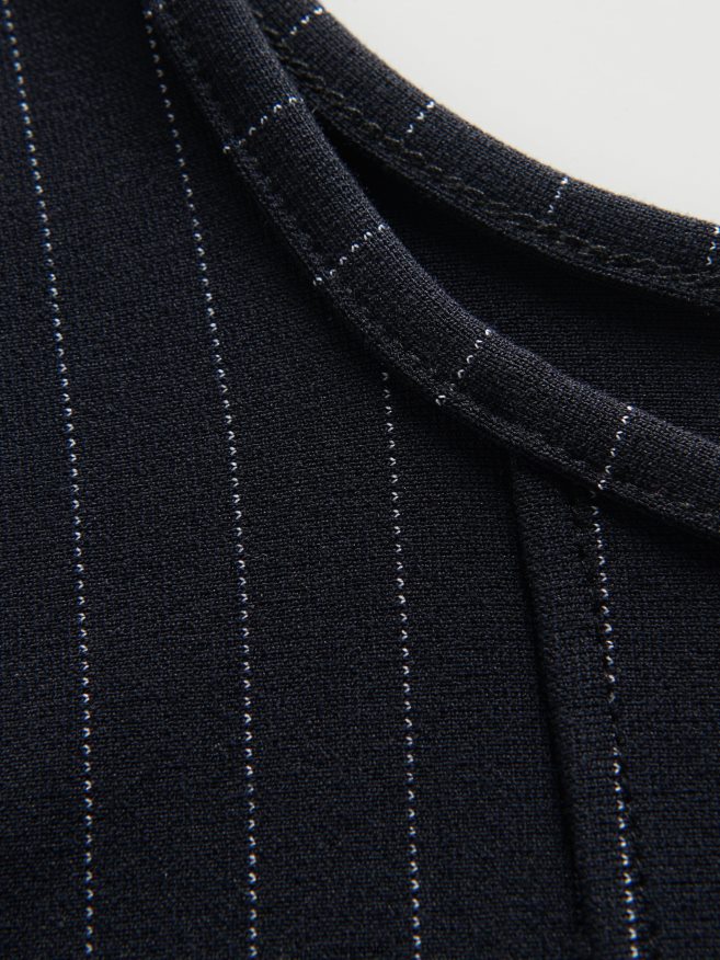 Reserved Women Stripe Top P6H08T470 Apparel Steel Blue