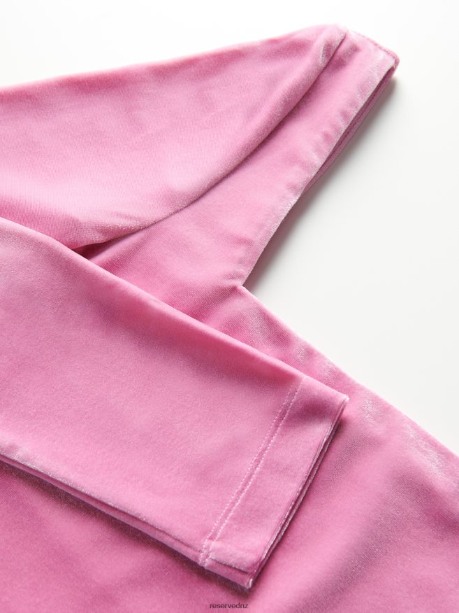 Reserved Women Velour Top P6H08T333 Apparel Hot Pink
