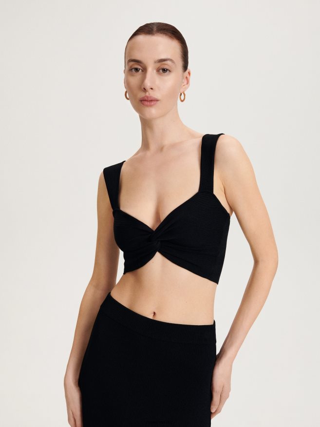 Reserved Women Viscose Rich Top P6H08T326 Apparel Black