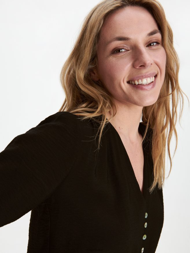 Reserved Women Viscose Rich Top P6H08T349 Apparel Black