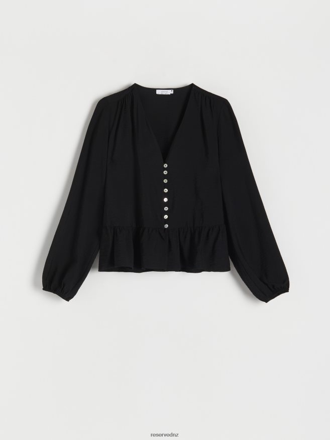 Reserved Women Viscose Rich Top P6H08T349 Apparel Black