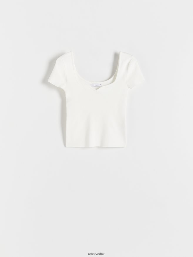 Reserved Women Viscose Rich Top P6H08T358 Apparel Cream