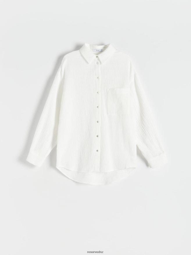 Reserved Women Cotton Shirt P6H08T118 Apparel White