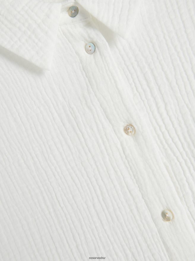 Reserved Women Cotton Shirt P6H08T118 Apparel White